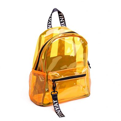 Manufacturer custom transparent backpack fashion girl jelly backpack large-capacity summer beach bag anti-sprinkle water bag