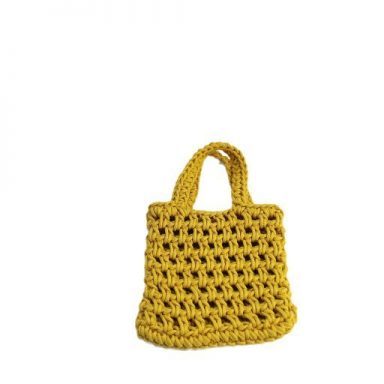 Factory wholesale pure hand-crocheted hollow small handbag 2023 new Korean fashion cotton rope bag woman