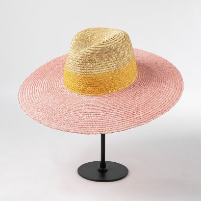 Wholesale Wide Brim Straw Hat For Women Color Contrasted Ladies Beach Hats