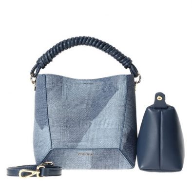 Custom processing autumn niche first layer p jeans fashion bucket bag, pure color handbag